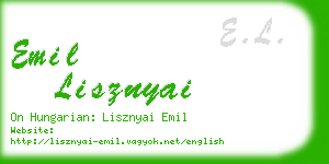 emil lisznyai business card